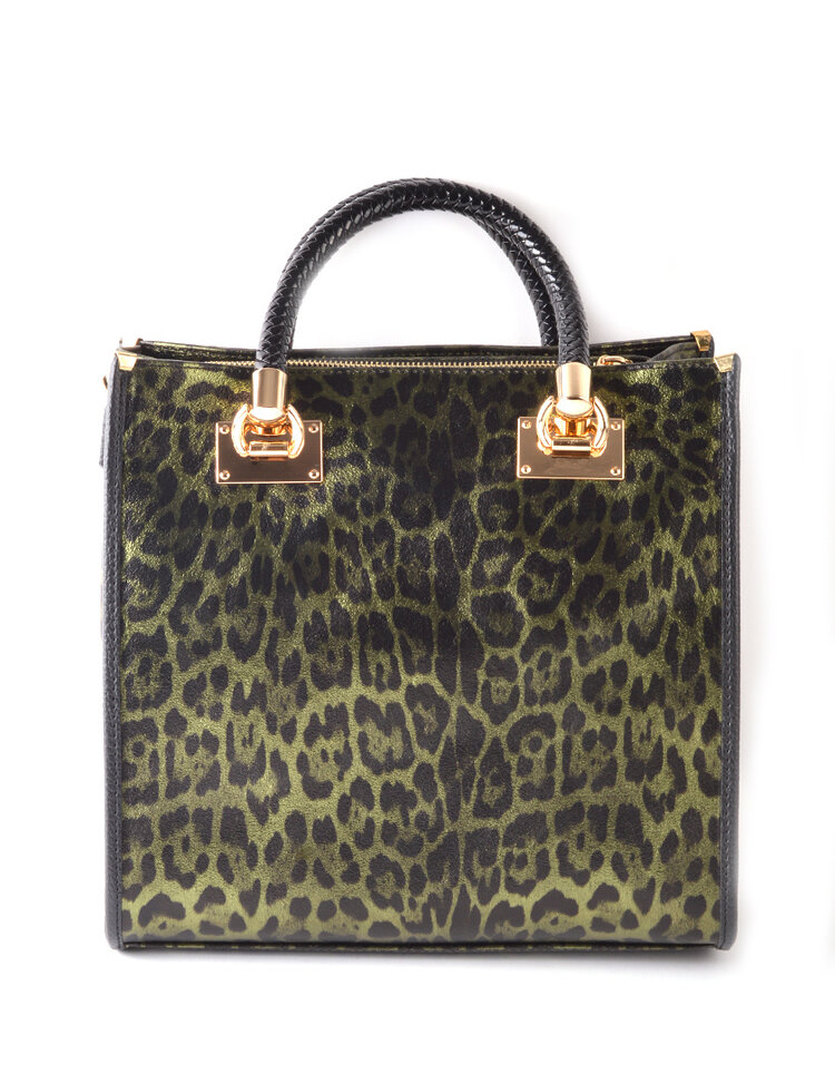 Giuliano Leather  Lederen Handtas | Metallic  Panter| 552992