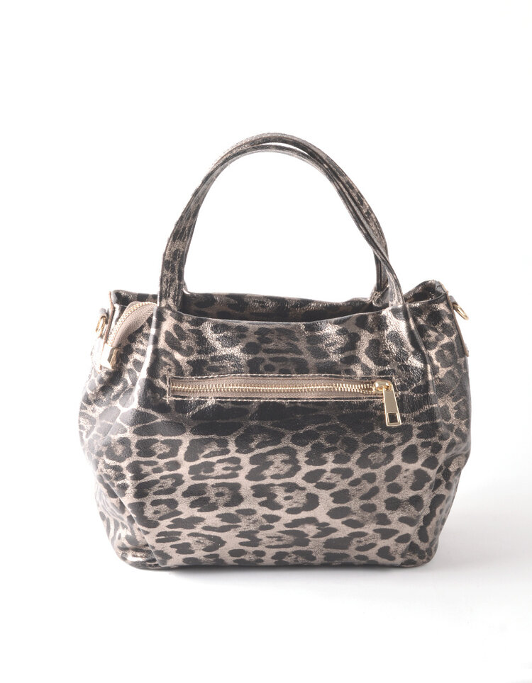 Giuliano Leather  Lederen Handtas | Metallic  Panter | 552991