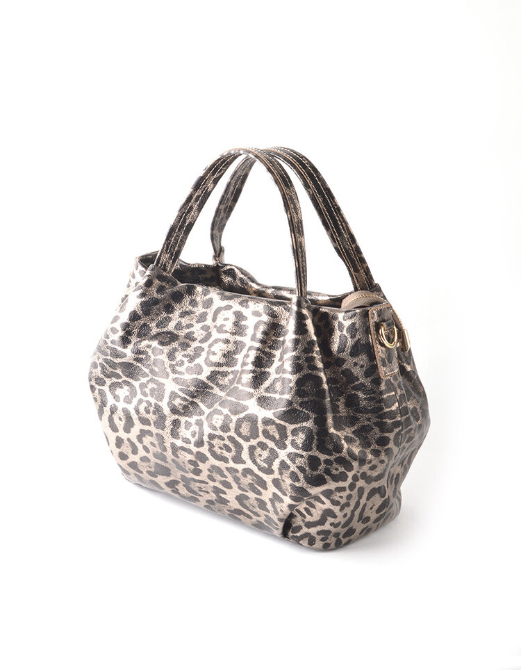 Giuliano Leather  Leather Handbag | Metallic  Panther | 552991