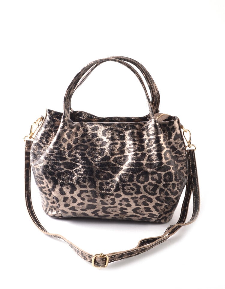 Giuliano Leather  Lederen Handtas | Metallic  Panter | 552991