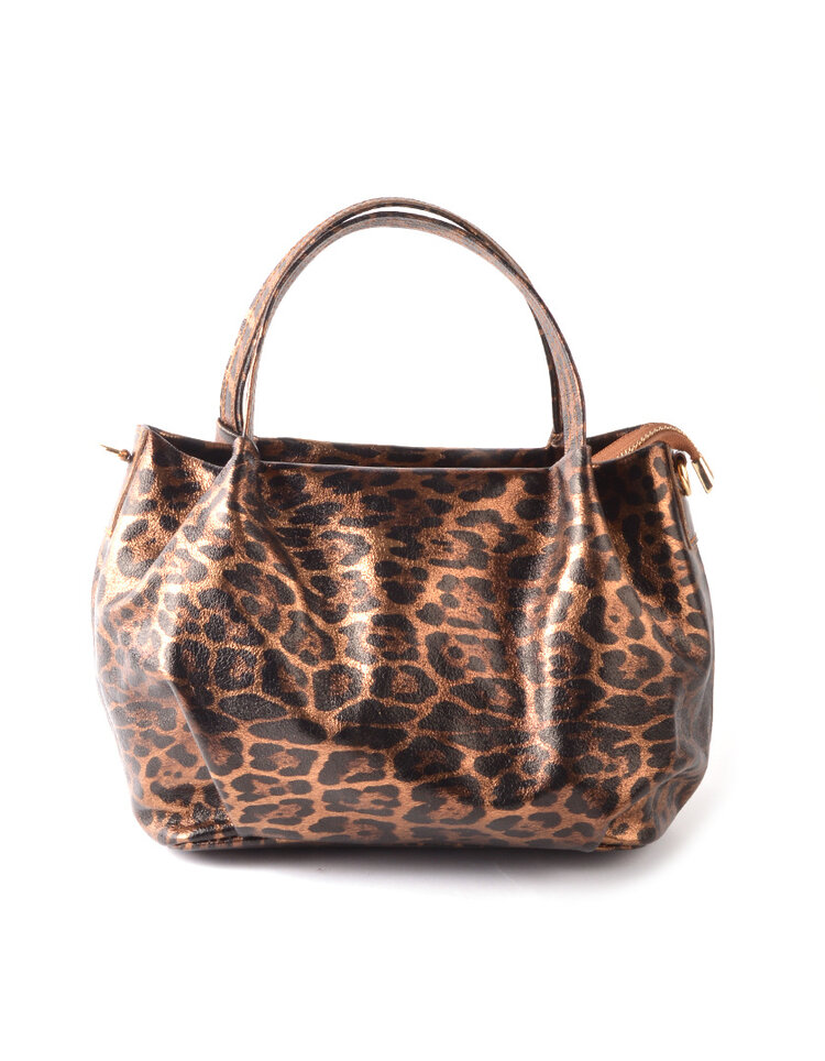 Giuliano Leather  Leather Handbag | Metallic  Panther | 552991