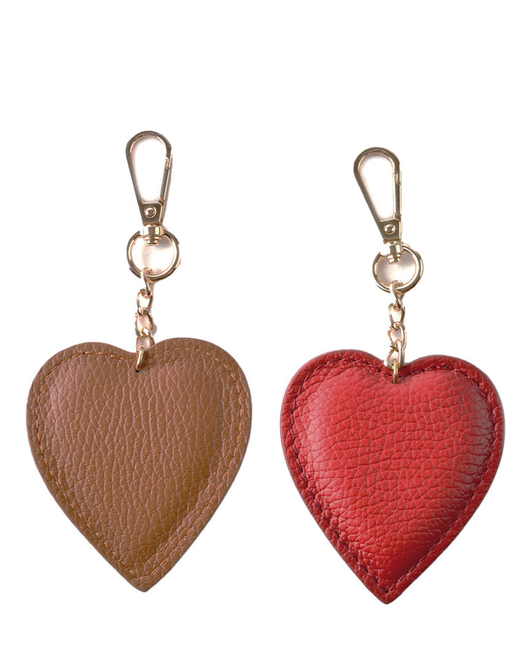 Keyring | Heart | Leather Gold XL | 2308