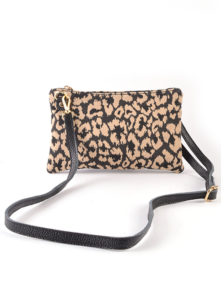 Giuliano Leather  Leder-Schultertasche | Leopard | 552996
