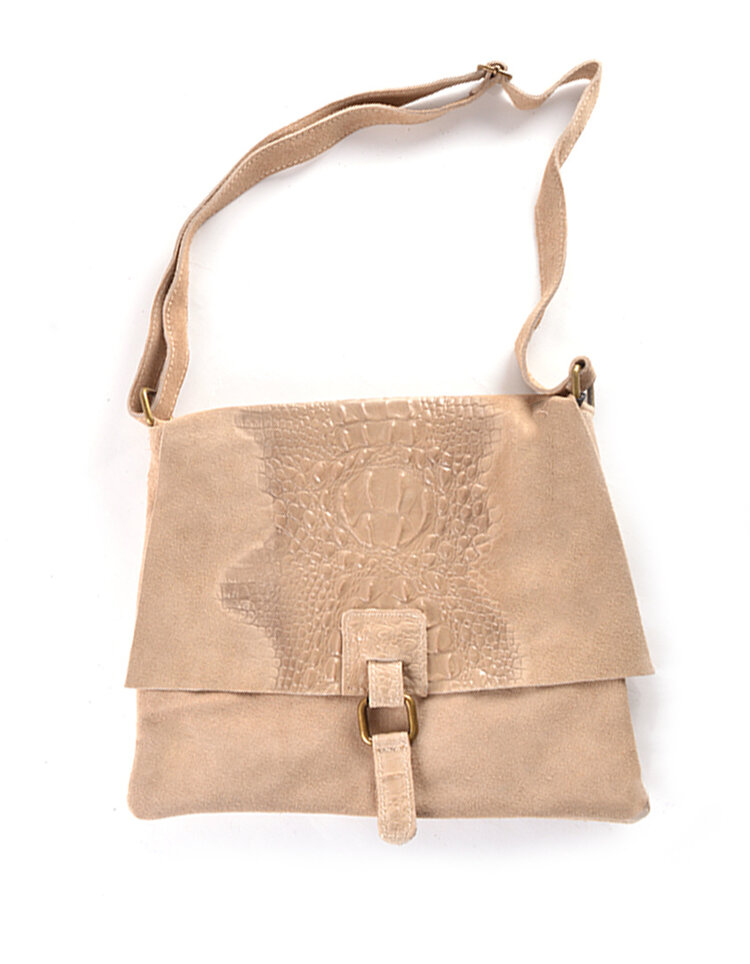 Giuliano Leather  Suede croco shoulderbag |  552300
