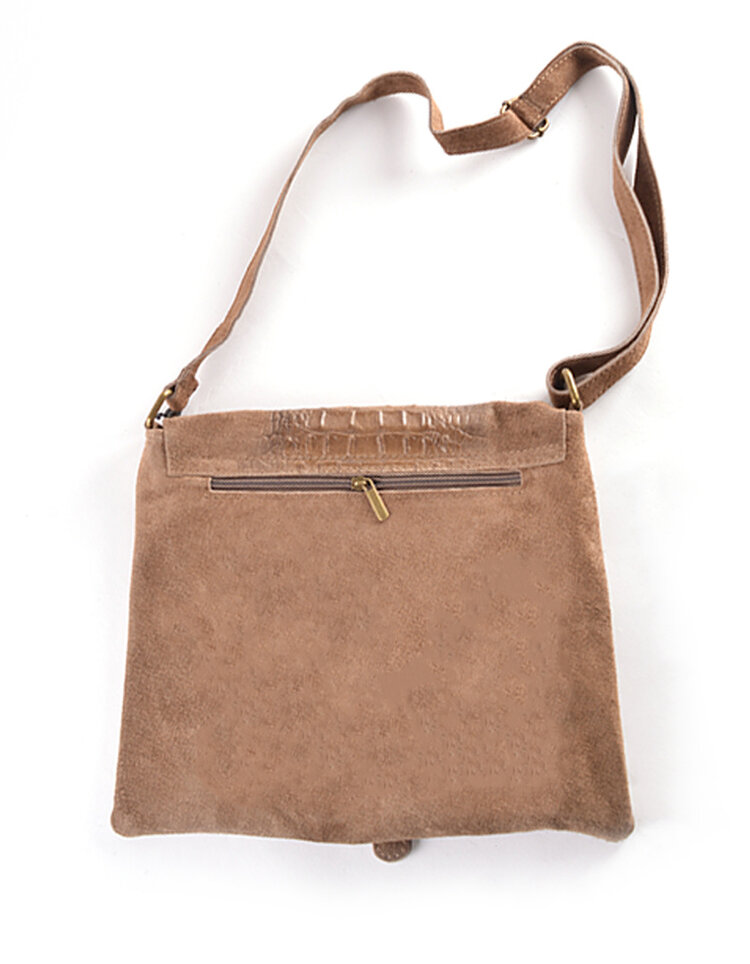 Giuliano Leather  Wildleder-Schultertasche Kroko | 552300