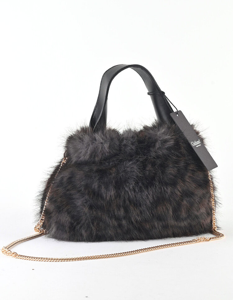 Giuliano Artifical Leather Handbag  | Fur | 30058 |