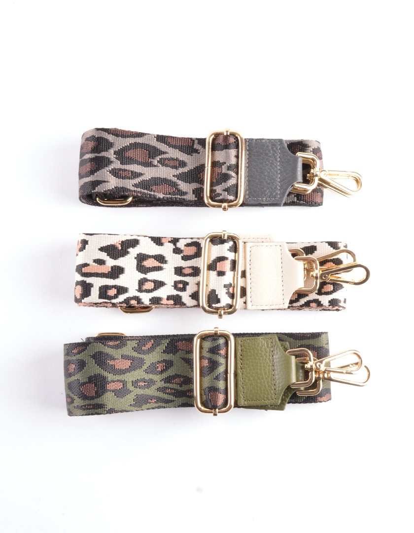 Giuliano Leather Schouderband | Panter | 300087