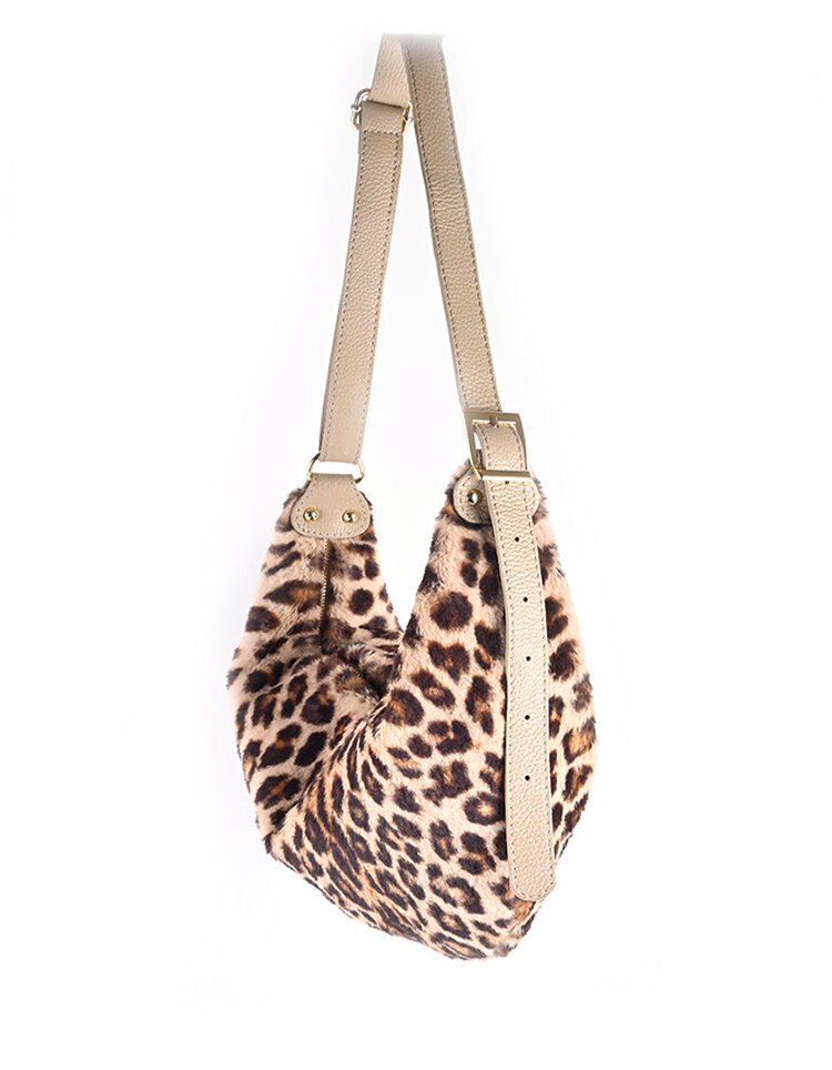 Giuliano Kunstleder-Schultertasche Fell | Leopard | 552309