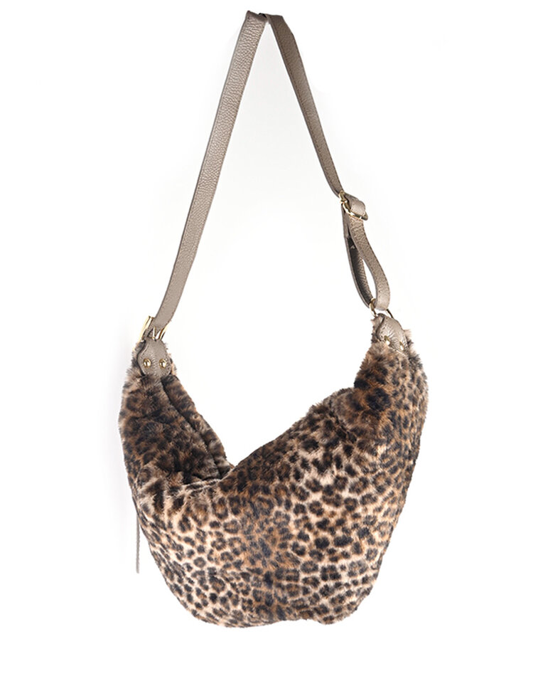 Giuliano Kunstleder-Schultertasche Fell | Leopard | 552309