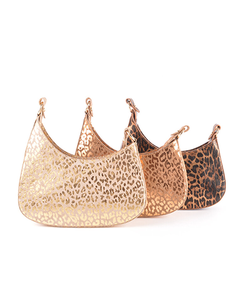 Giuliano Leather  Nubuk-Schultertasche Leopard | 552321