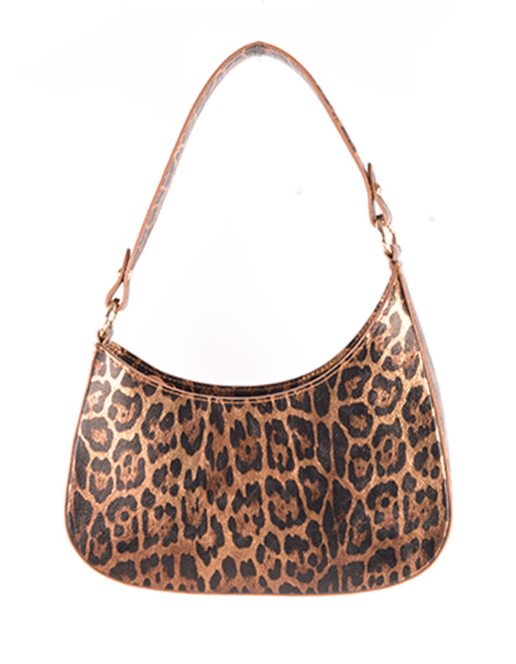 Giuliano Leather  Nubuk-Schultertasche Leopard | 552321