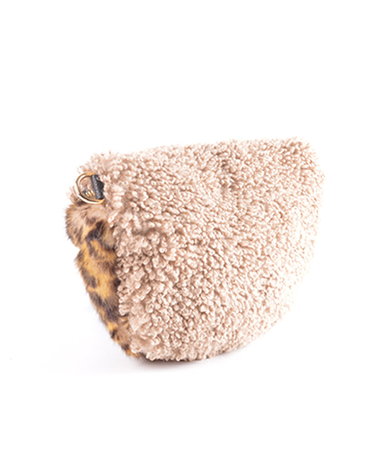 Giuliano Leather  Kunstfell-Gürteltasche | Leopard | Teddy | 552322