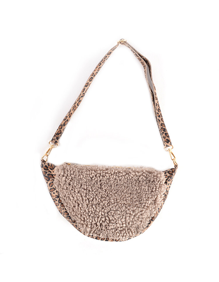 Giuliano Leather  Wildleder-Gürteltasche Leopard | Teddy | 552326