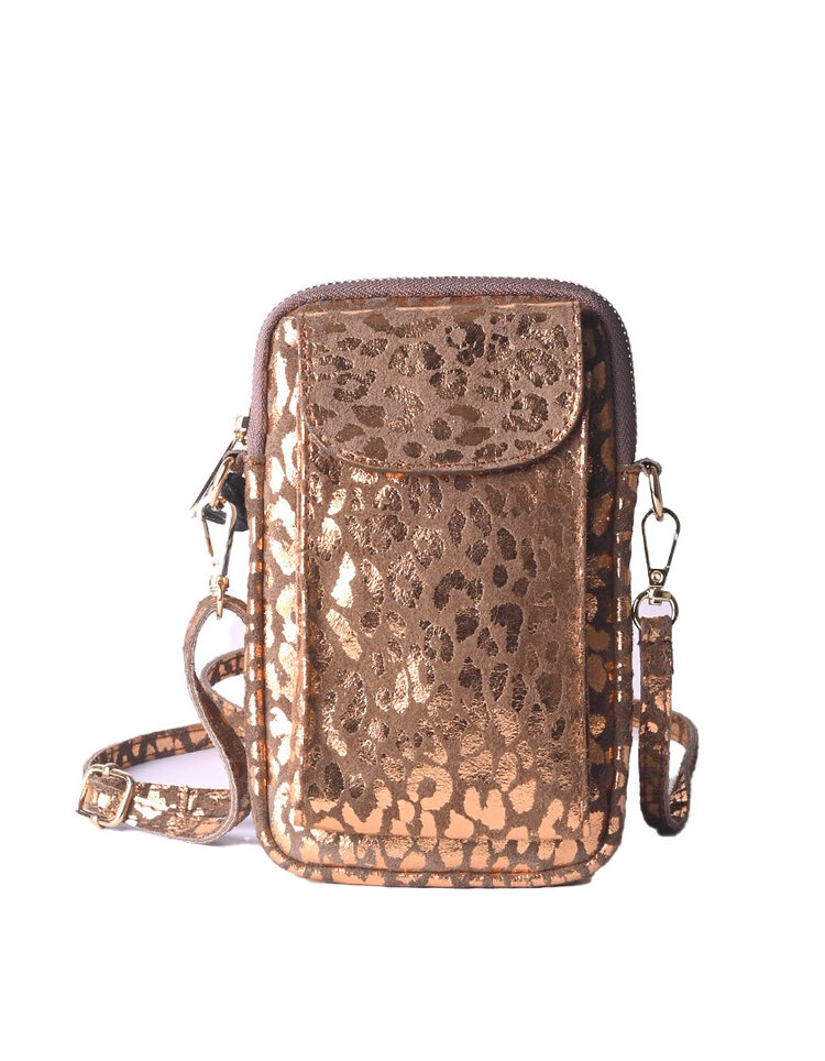 Giuliano Leather  Nubuk-Handytasche | Metallic | 5527922