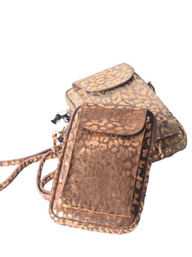 Giuliano Leather  Nubuck phonebag  | Metallic | 5527922