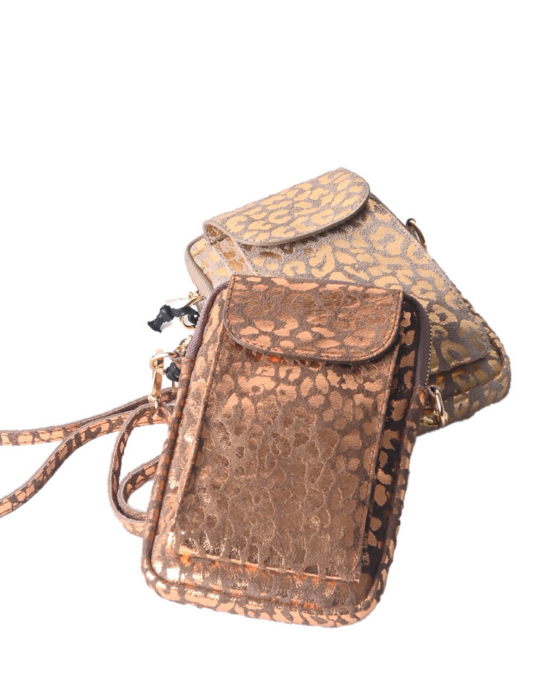 Giuliano Leather  Nubuck telefoontasje | Metallic | 5527922