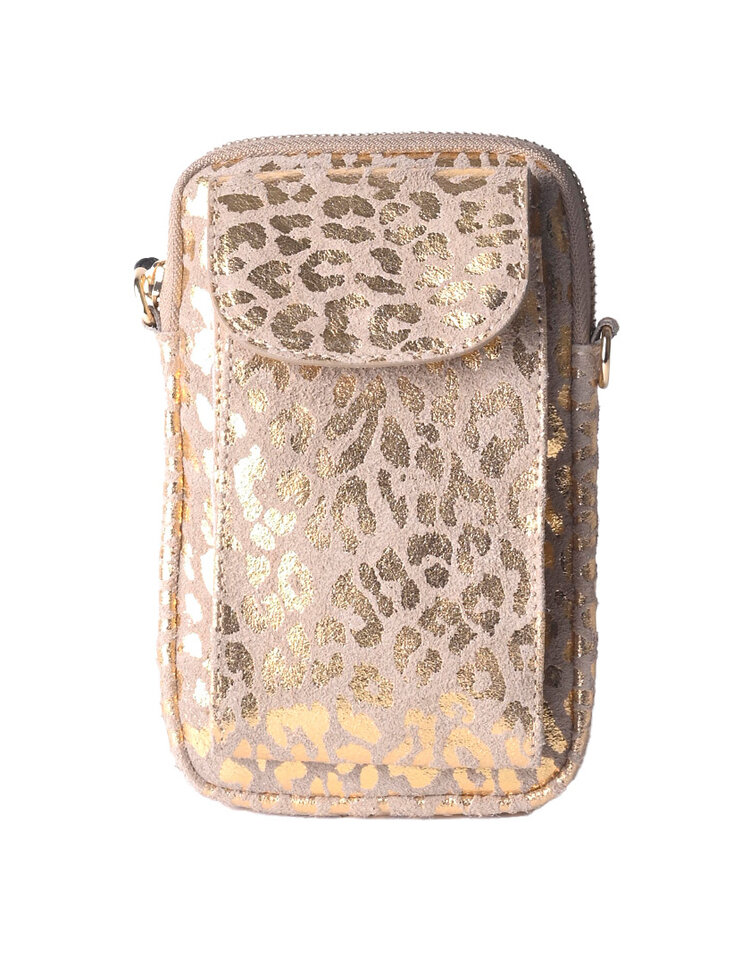 Giuliano Leather  Nubuck telefoontasje | Metallic | 5527922