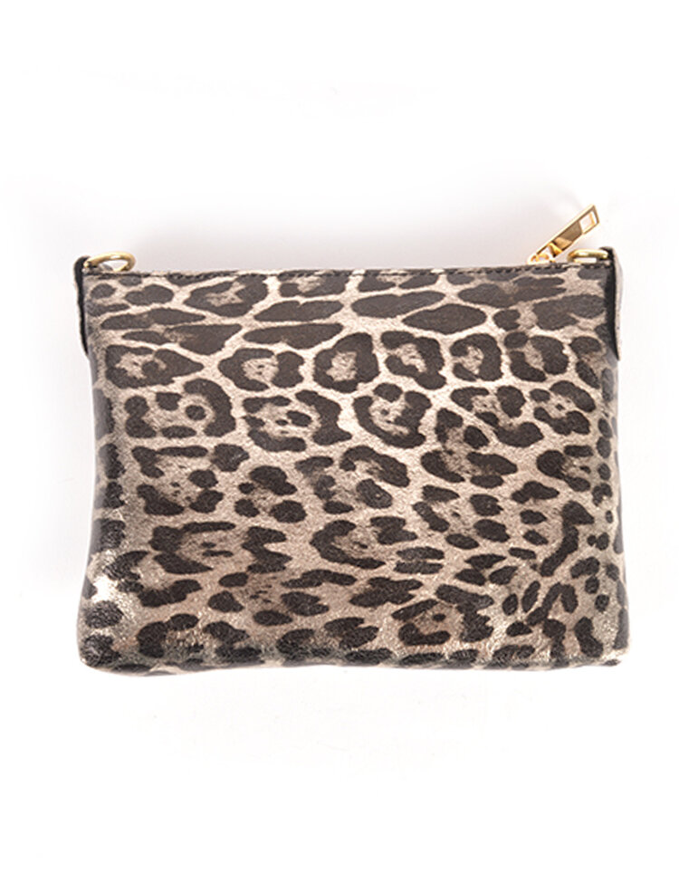 Giuliano Leather  Leather Panther Metallic Clutch | 5529731