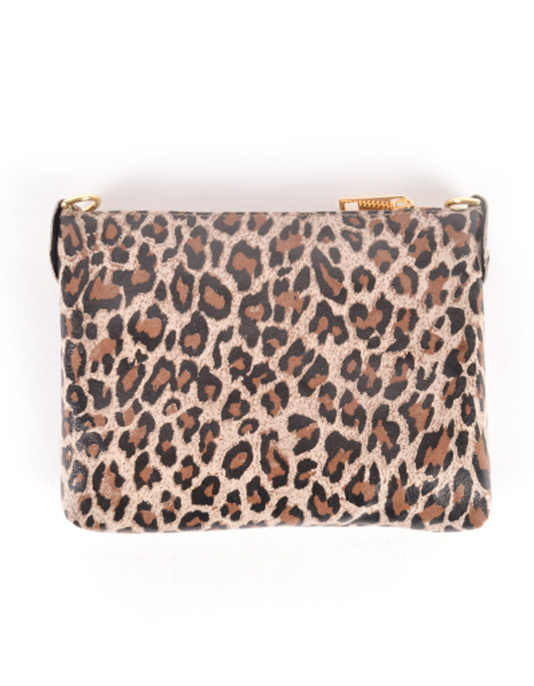 Giuliano Leather  Leder-Clutch Leopard Metallic | 5529731