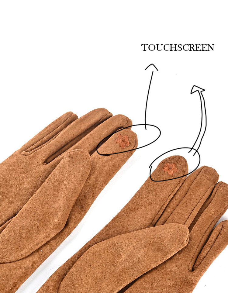 Giuliano Wildlederimitat-Handschuhe | 120