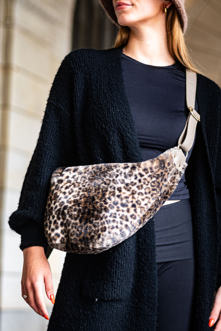 Giuliano Kunstleder-Schultertasche Fell | Leopard | 552309