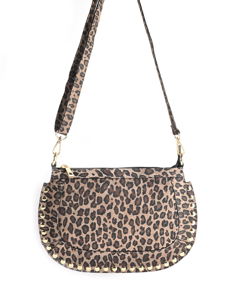 Giuliano Leather  Nubuck panther shoulderbag | 552962