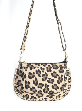 Giuliano Leather  Nubuk-Schultertasche Leopard | 552962