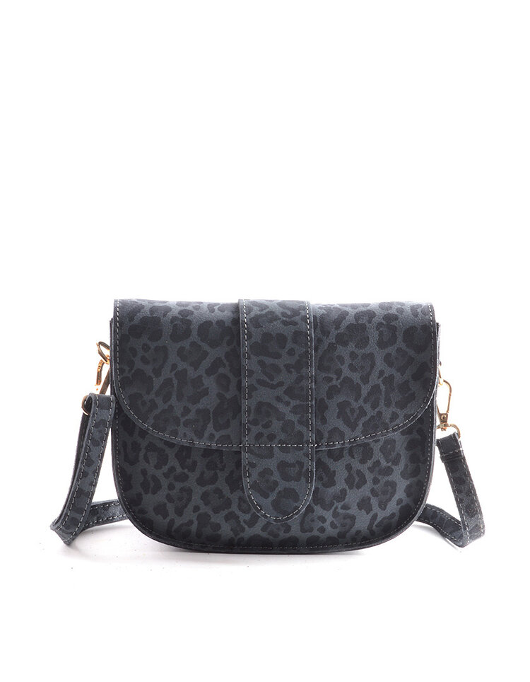 Nubuk-Schultertasche | Leopard | 552968