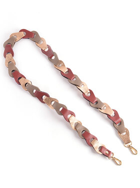 Giuliano Leather  Bagstrap braided metallic XL multicolors  | 5590902