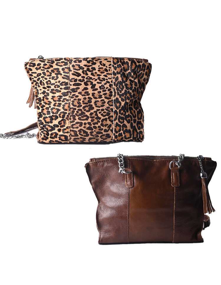 Giuliano Leather  Kleine Leder-Schultertasche | Fell | 552980