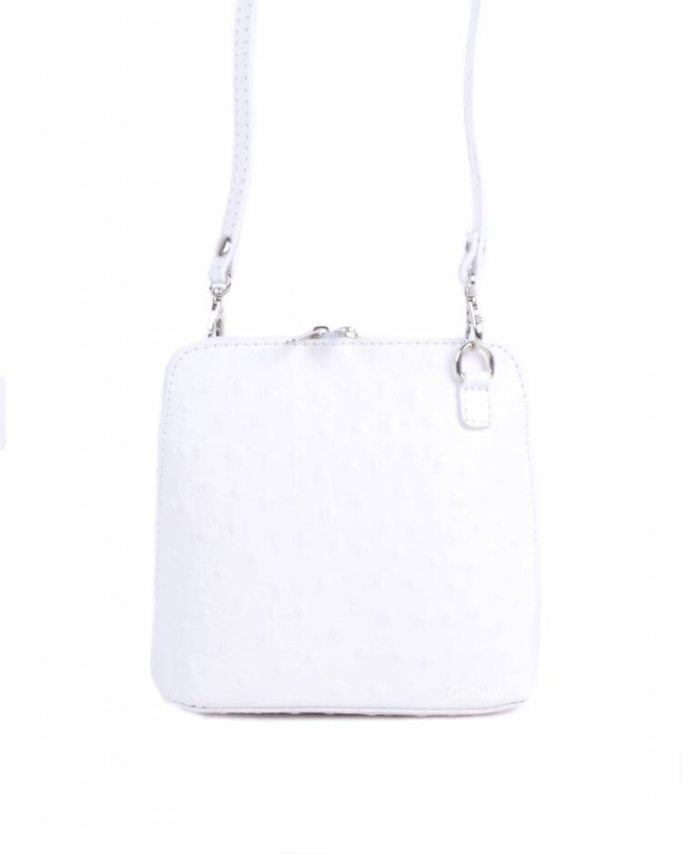 Leather shoulderbag | Ostrich design