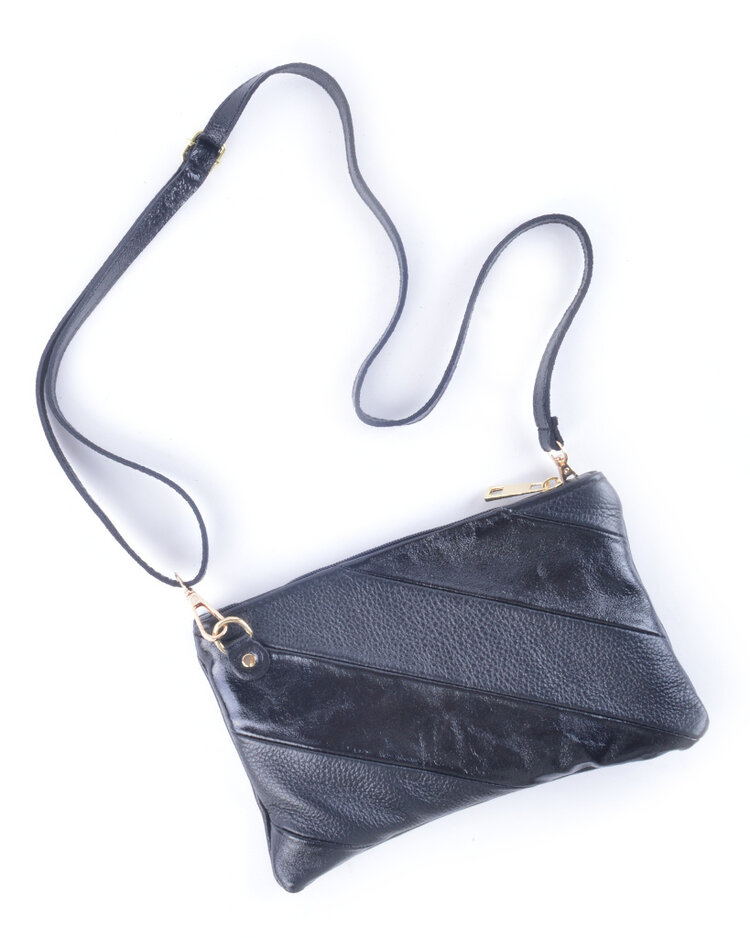 Giuliano Leather  Leather clutch |  shoulderbag - Rainbow  Metallic