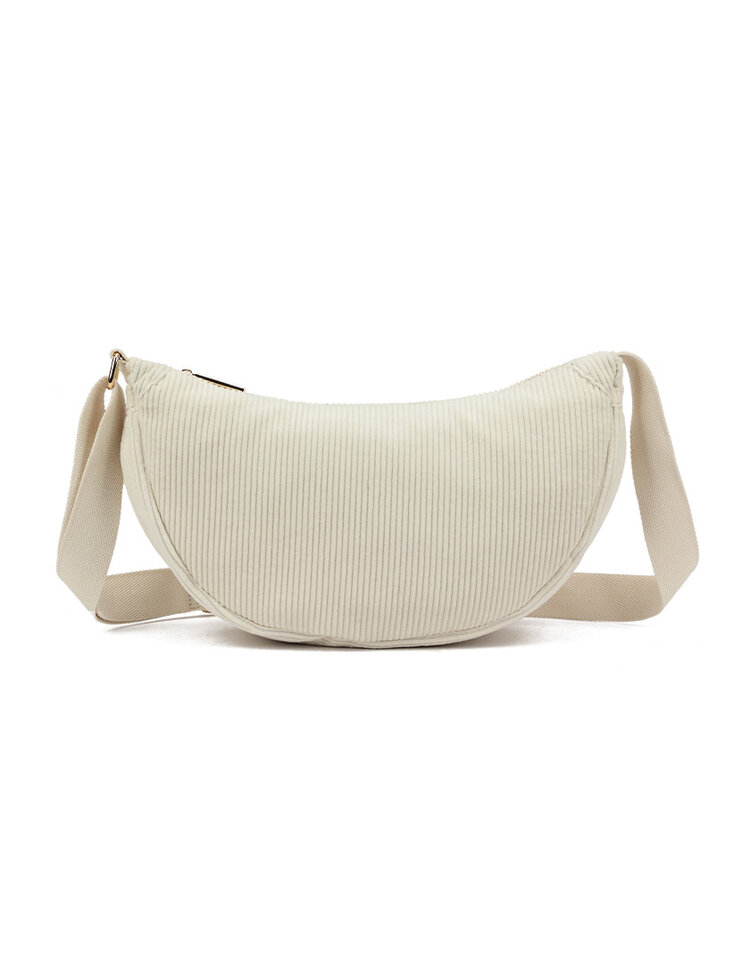 Giuliano Kunstleder-Schultertasche | 40073 | Stoff gerippt