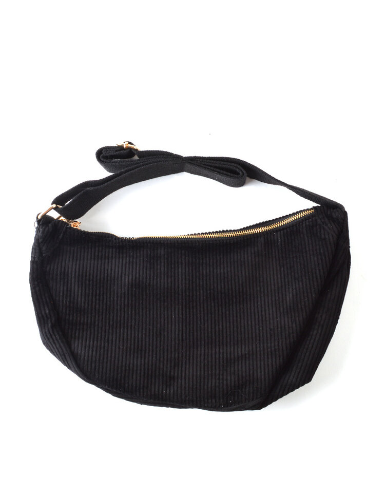 Giuliano Kunstleder-Schultertasche | 40073 | Stoff gerippt