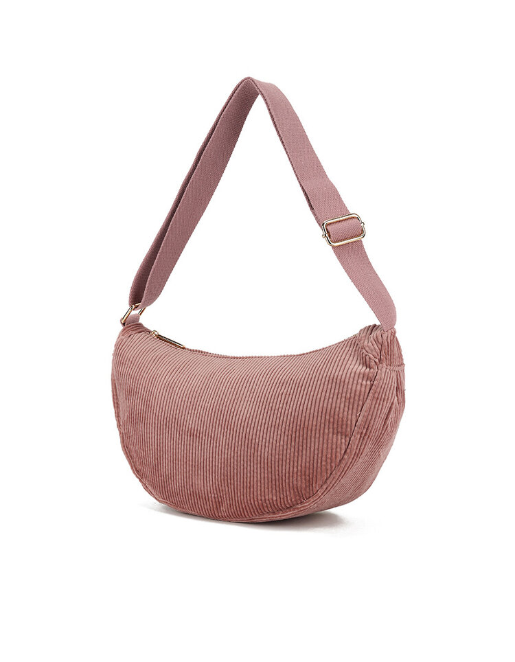 Giuliano Kunstleder-Schultertasche | 40073 | Stoff gerippt