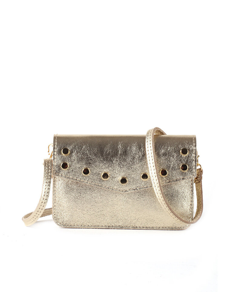 Giuliano Leather  Kleine Leder-Schultertasche | Belt Bag Metallic | 900058