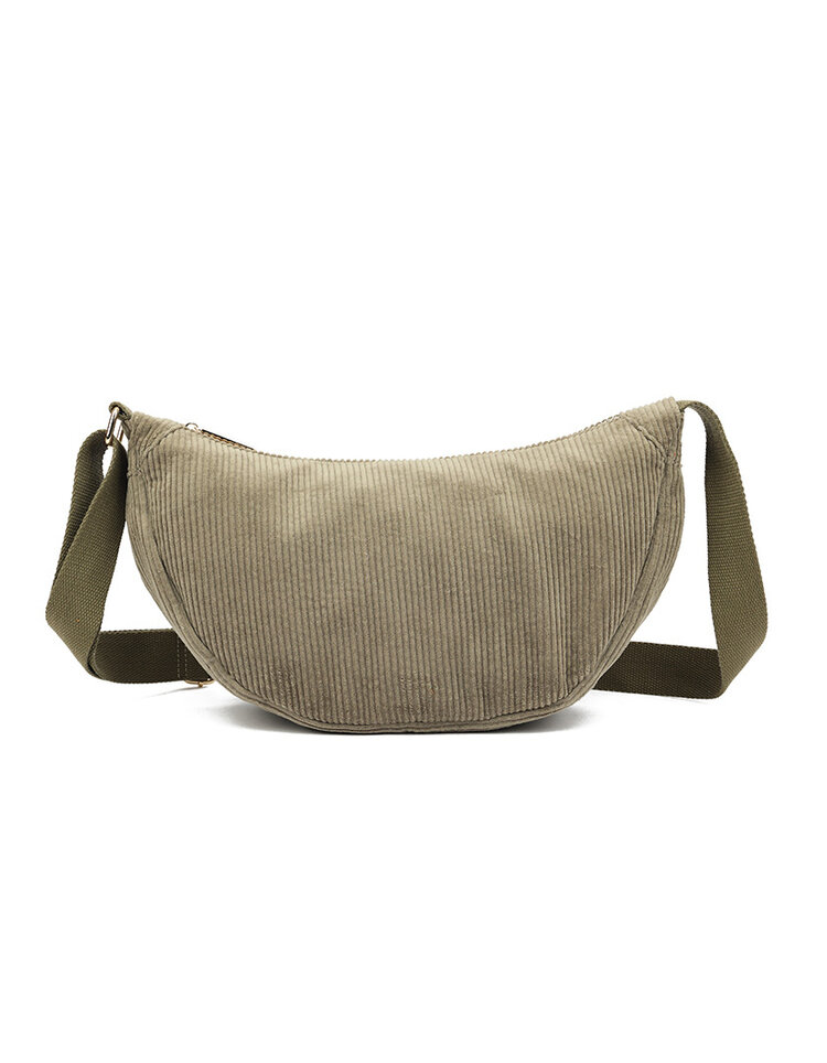 Giuliano Kunstleder-Schultertasche | 40073 | Stoff gerippt