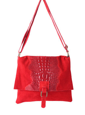 Giuliano Leather  Wildleder-Schultertasche Kroko | 552300