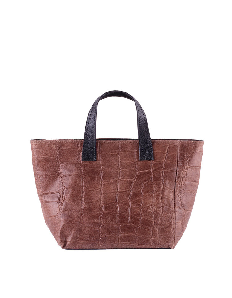 Leather handbag | Pebbles - Mat