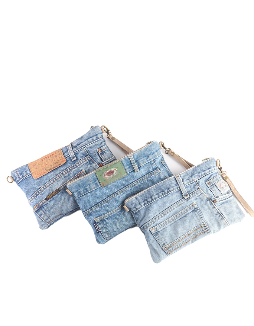 Giuliano Leather Jeans clutch | 552942, foto 2 van 2