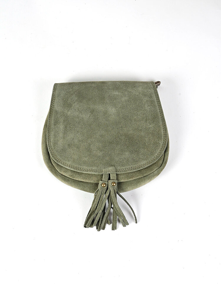Kleine Wildleder-Schultertasche | 552507