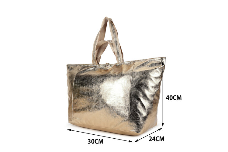 Giuliano Faux leather handbag with extra inner bag | Metallic | 88050