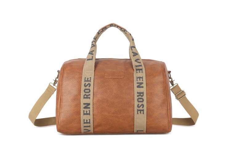 Giuliano Faux Leather Overnight Bag "La Vie en Rose' | 10120