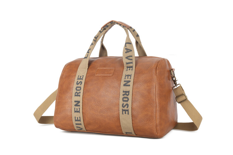 Giuliano Faux Leather Overnight Bag "La Vie en Rose' | 10120