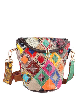 Giuliano Leather  Lederen bucket tas | Multikleur | 552251