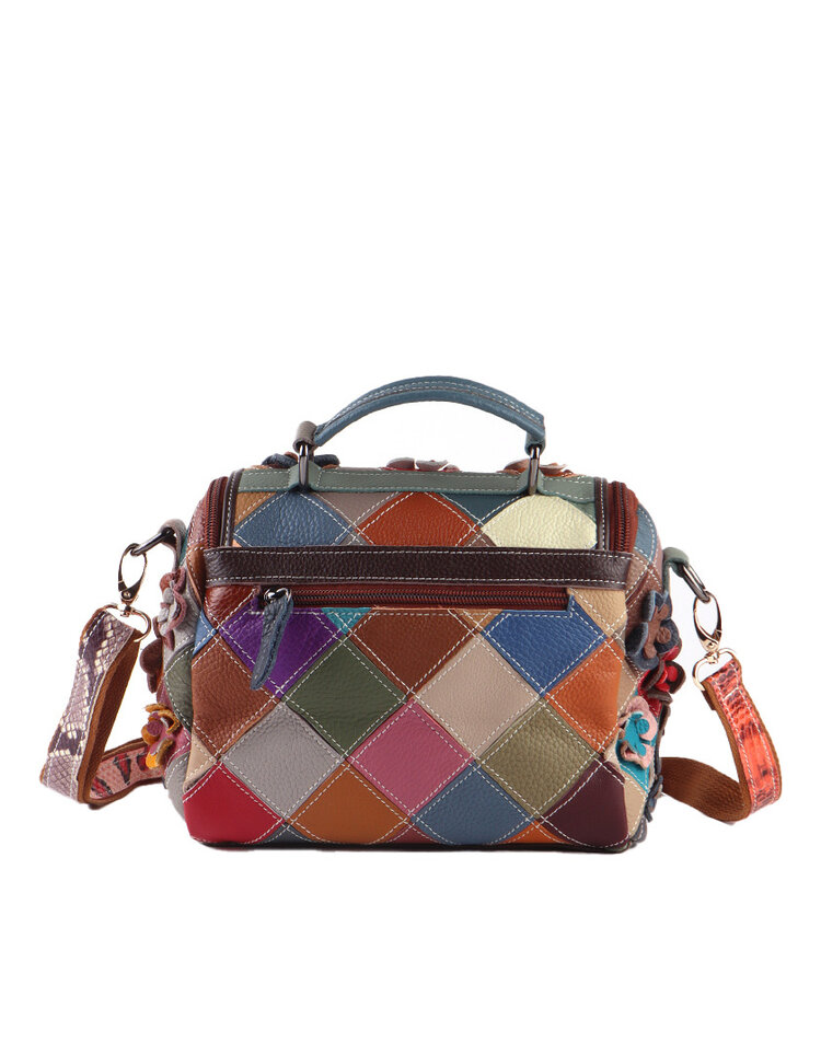 Kleine Leder-Handtasche | Blümchen | 552253
