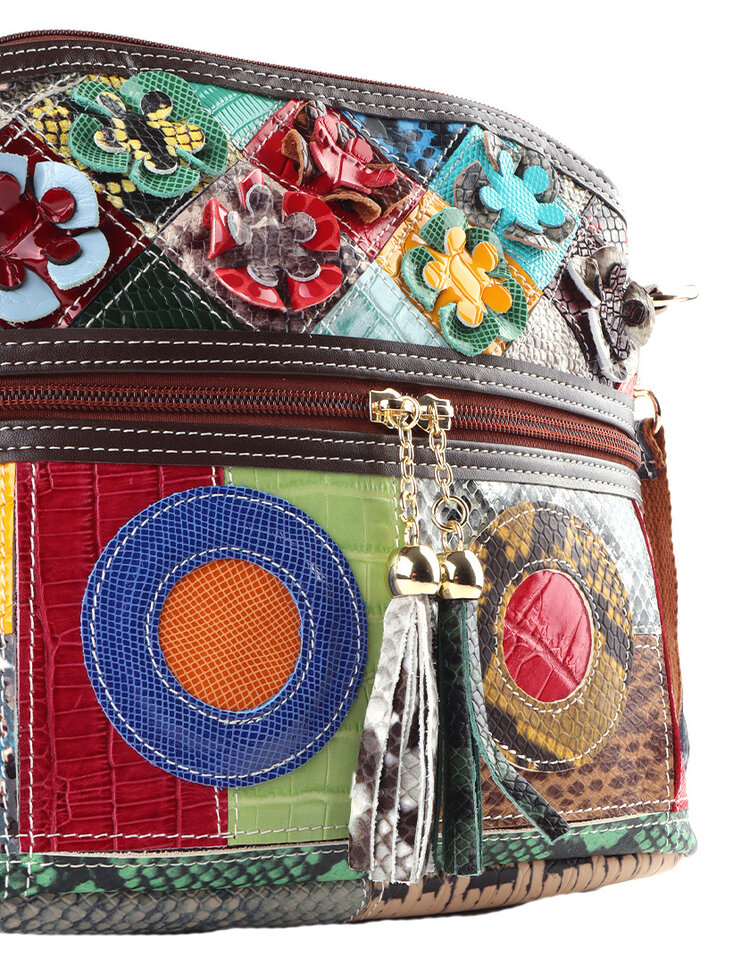 Giuliano Leather  Leder-Schultertasche | Multicolor | 552930