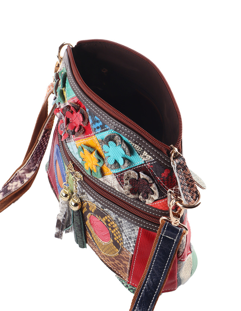 Giuliano Leather Lederen schoudertas | Multicolor | 552930, foto 4 van 4