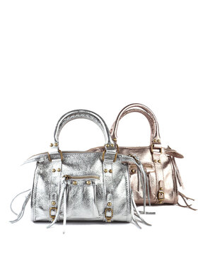Leather handbag | 552928 Metallic