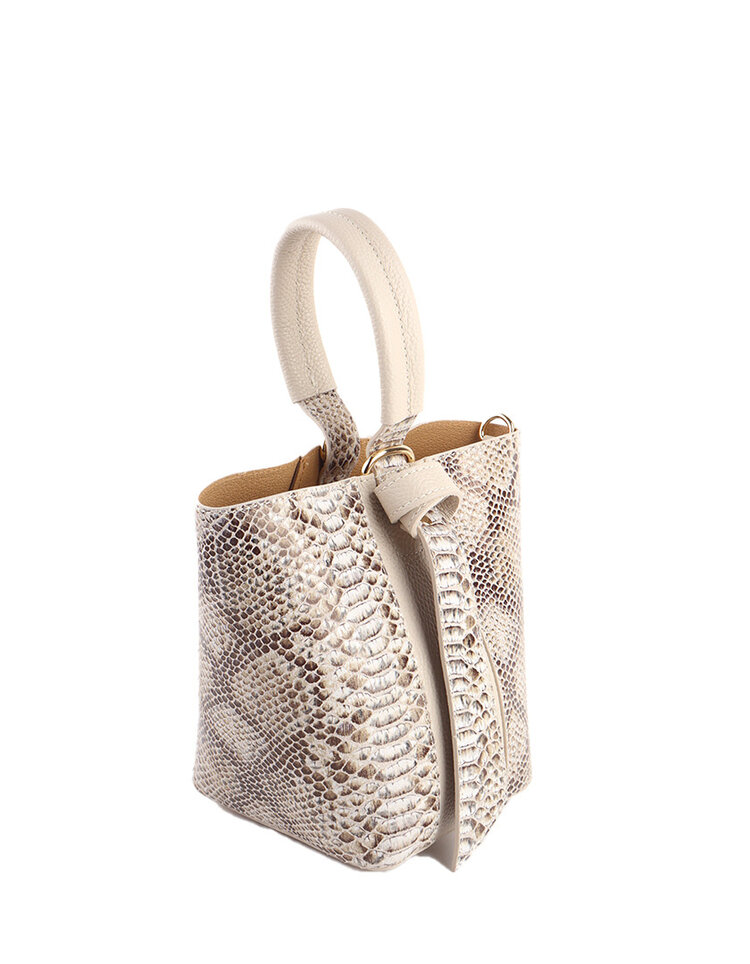 Giuliano Leather  Lederen bucket tas met binnentas | Slang | 552402